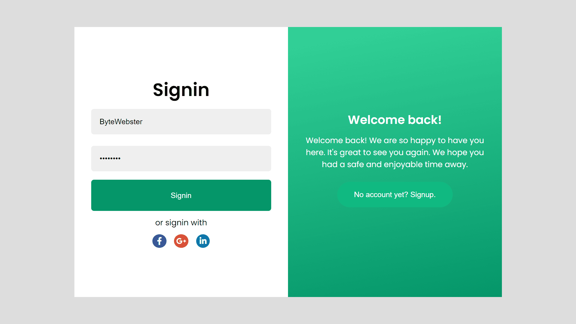 Signup Form